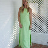 Isabella Lime Linen Maxi
