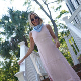 Isabella Light Pink Linen Maxi