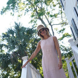 Isabella Light Pink Linen Maxi