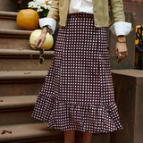 Chocolate Brown Checkered Mary Hope