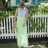 Light Blue & Green Linen Isabella