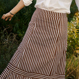 Chocolate Brown Stripe Mary Hope Skirt