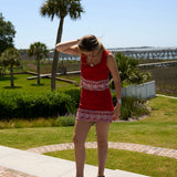 Red Linen Mallory Set