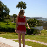 Red Linen Mallory Set