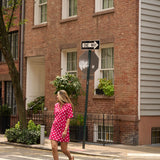 Raspberry Polka Dot Anna Mini