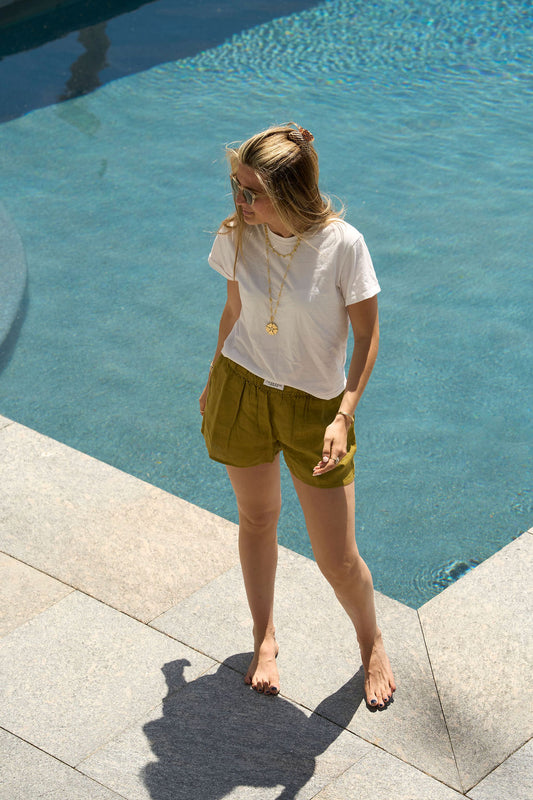 Sage Linen Short