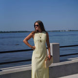 Yellow Eyelet Isabella Maxi