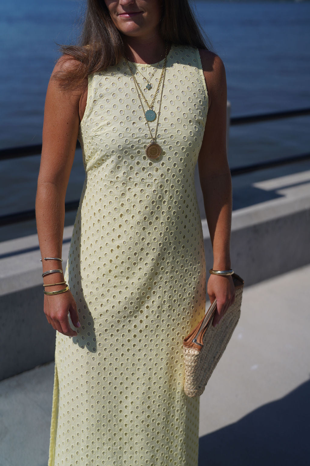 Yellow Eyelet Isabella Maxi