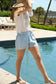 Light Blue Linen Short