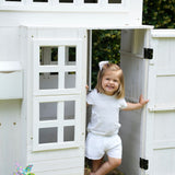 White Linen Kid Shorts