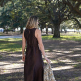 Chocolate Brown Isabella Silk Maxi