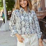 Blue Vine Carter Ruffle Top