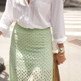 Mary Hope Mint Eyelet Skirt