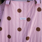 Light Pink & Chocolate Brown Polkadot Tote