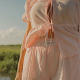 Pink Seersucker Brooke Top