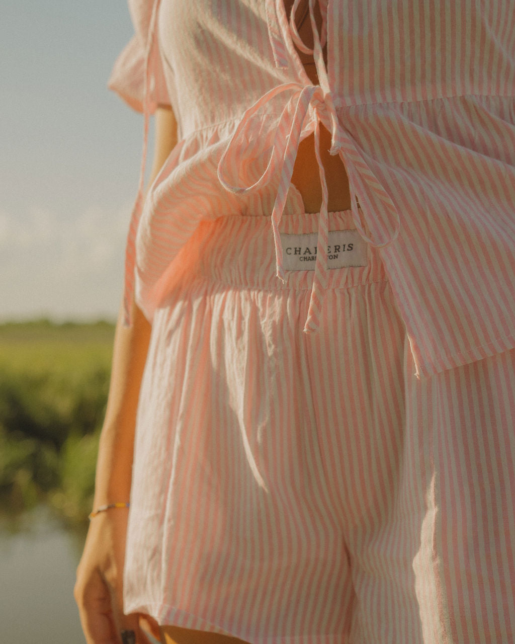 Pink Seersucker Shorts