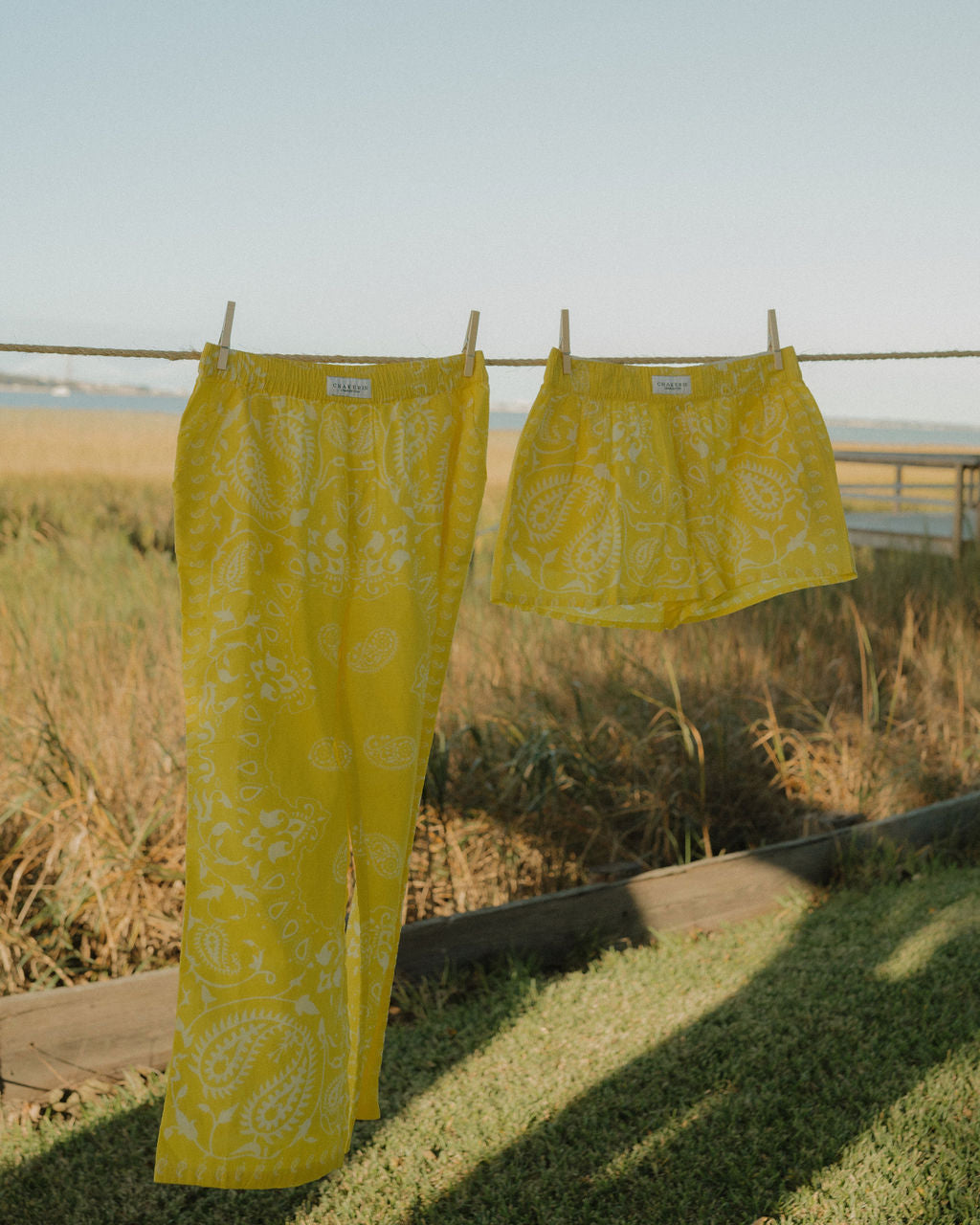 Yellow Bandana Shorts