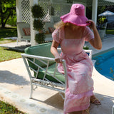 Pink Bandana Abigail Maxi Cap Sleeve