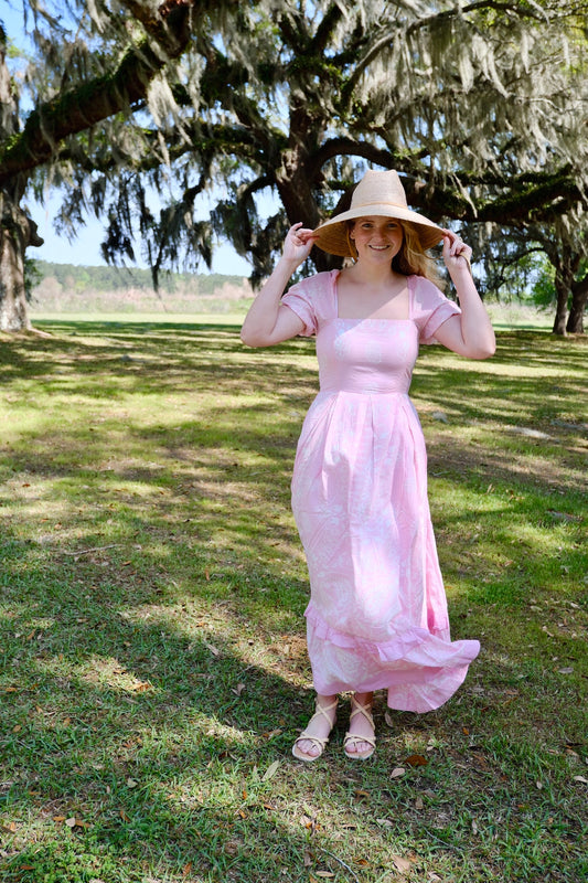 Pink Bandanna Abigail Maxi Cap Sleeve