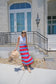 Red and Blue Striped  Sarong