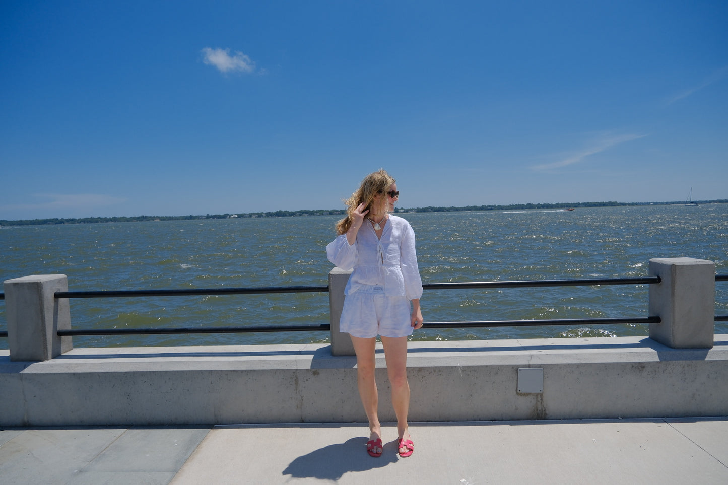 White Linen Brooke Top