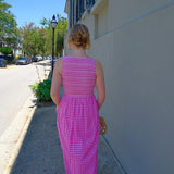 Hot Pink Check Aimee Maxi
