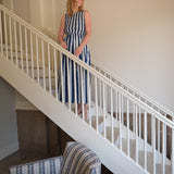 Royal Blue and White Striped Aimee Maxi