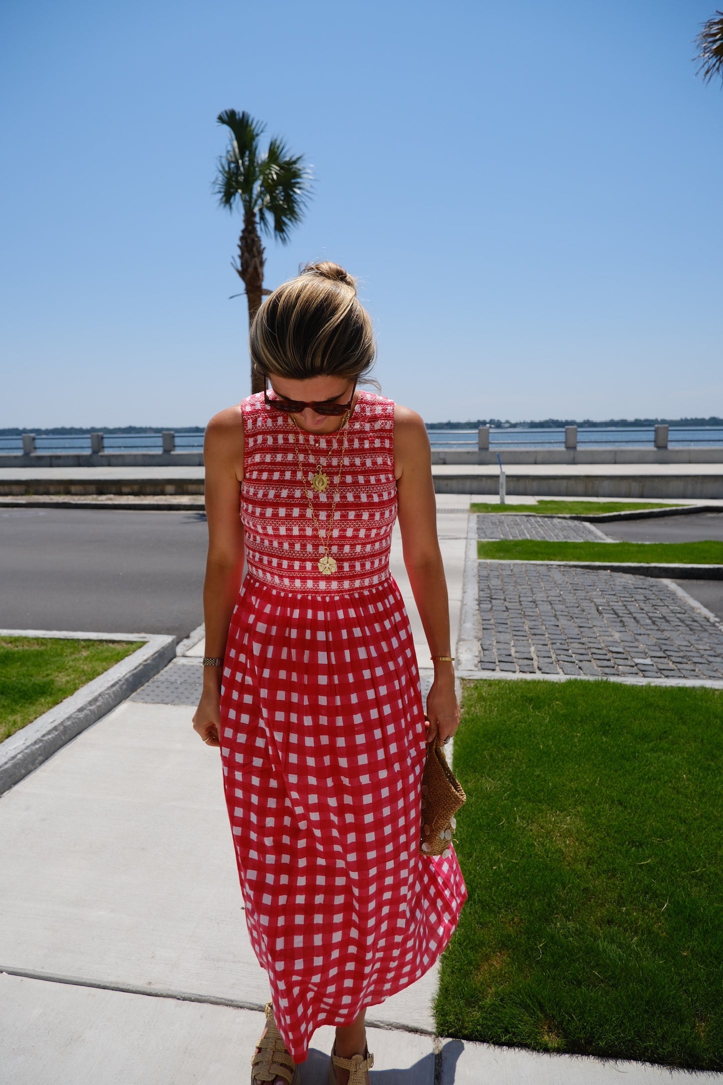 Red Check Aimee Maxi