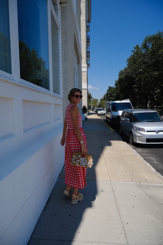 Red Check Aimee Maxi
