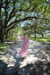 Pink Striped Palm Tree Anna Maxi