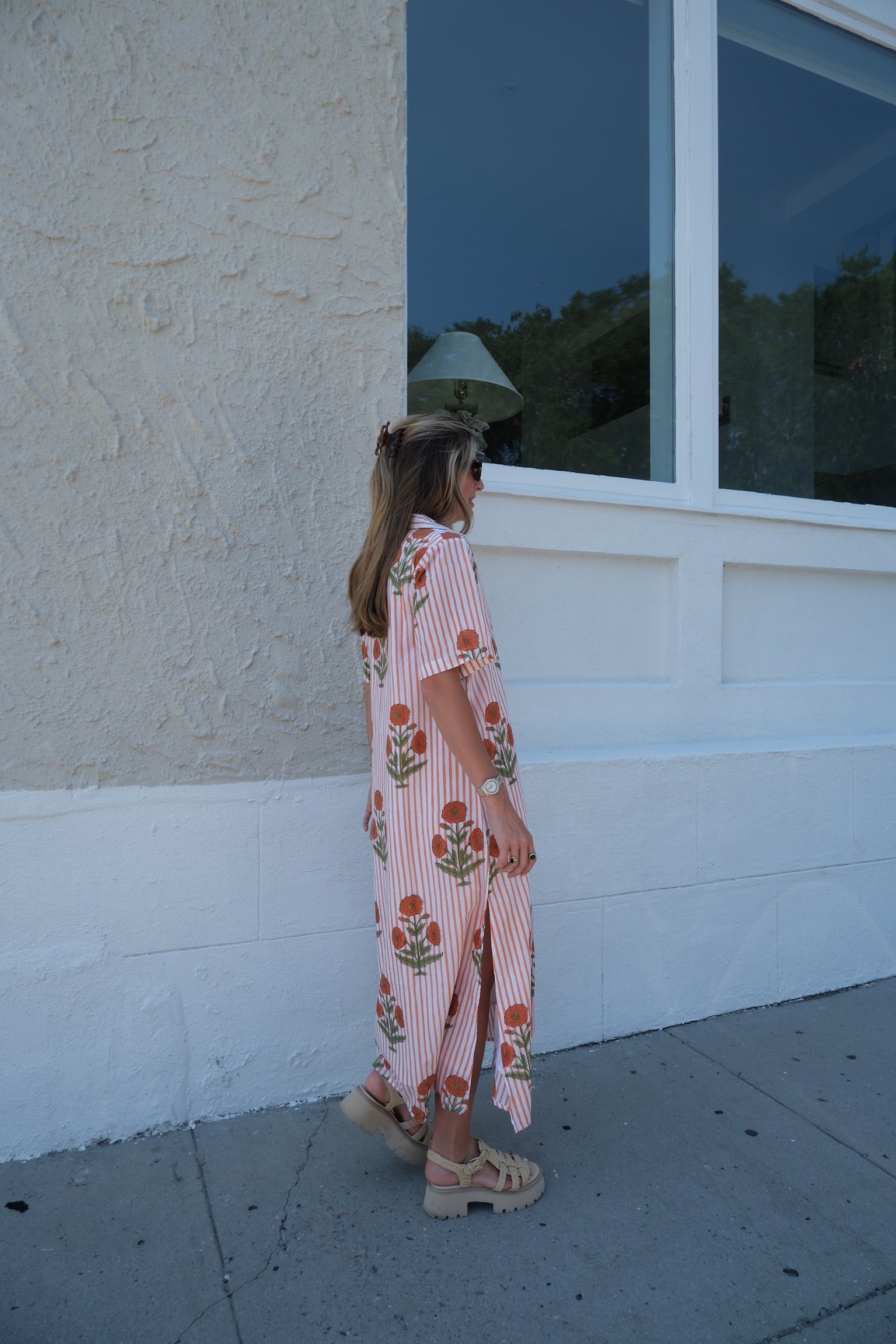 Orange Striped Milos Anna Maxi