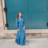 Navy and Blue Striped Carter Top