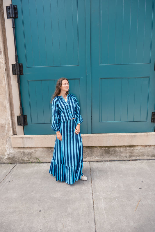 Navy and Blue Carter Top