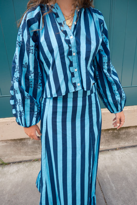 Navy and Blue Carter Top