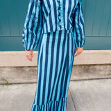 Navy and Blue Striped Carter Top