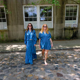 Navy and Blue Striped Carter Top