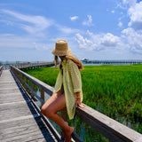 Yellow Eyelet Boyfriend Dress