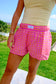 Pink & Yellow Check Shorts