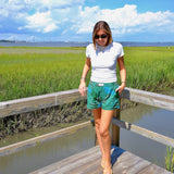 Teal and Green Retro Shorts