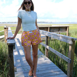 Pink and Yellow Starburst Shorts