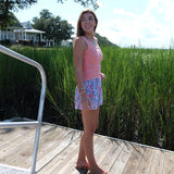 Pink and Blue Floral Shorts