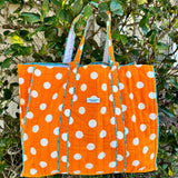 Orange Polka Dot Tote Bag