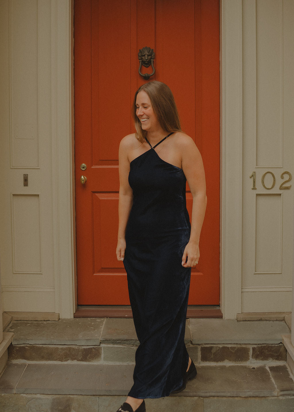 Navy Velvet Ruth Maxi