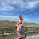 Multi Color Stripe Gigi Button Down Maxi