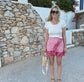 Hot Pink Ruffle Wrap Skirt