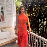 Tangerine Silk Adele Maxi