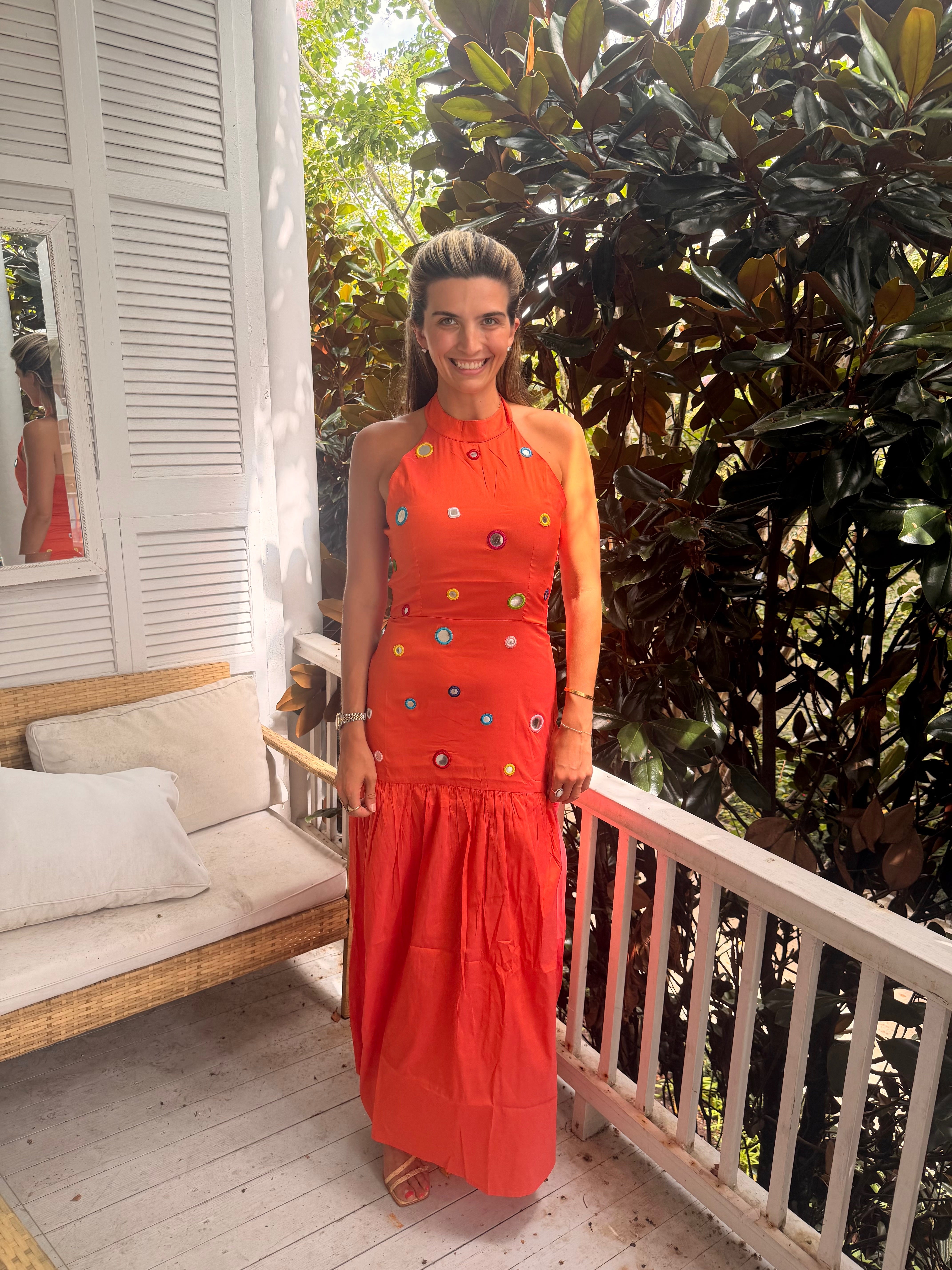 Tangerine Silk Adele Maxi