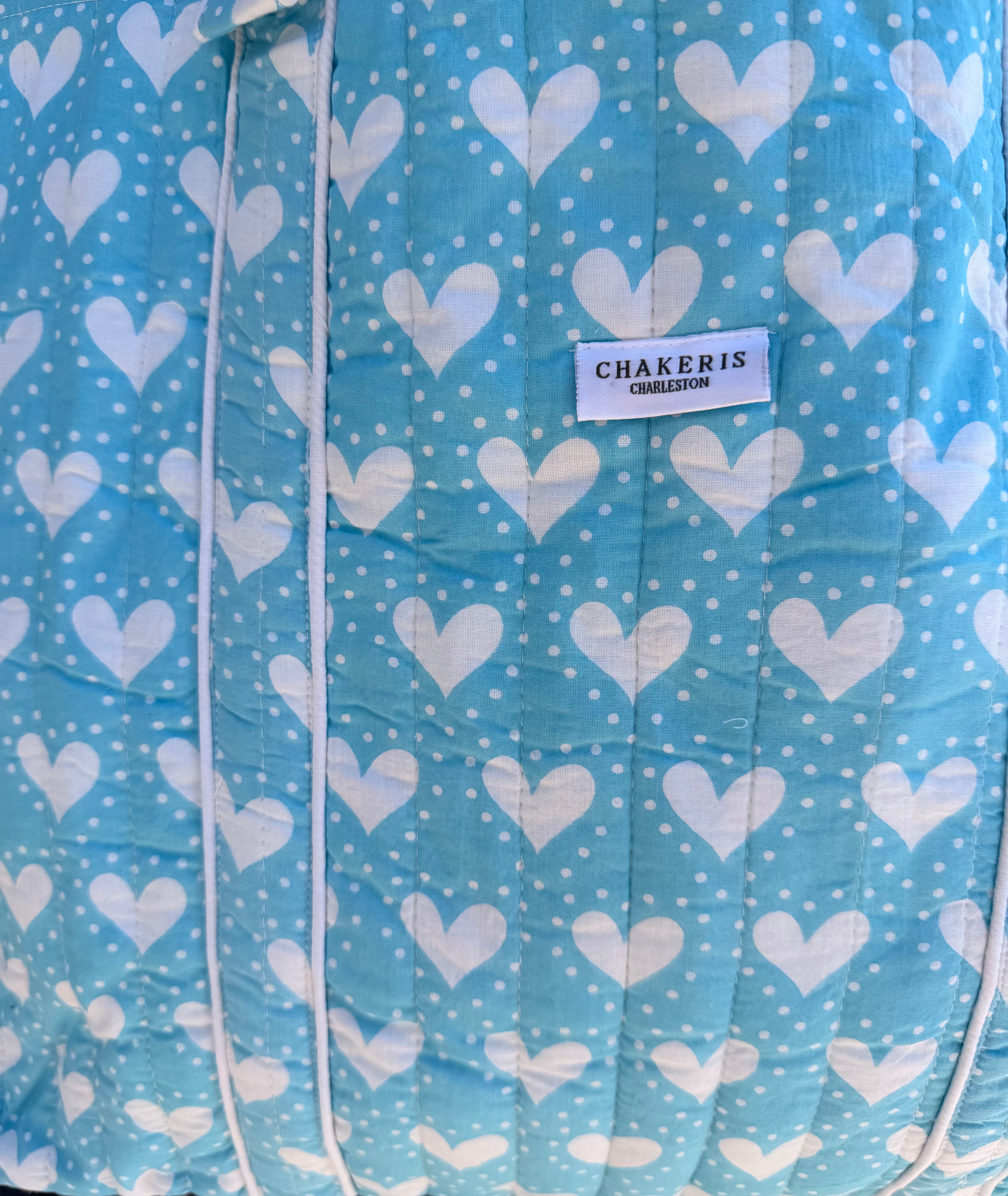 Light Blue Heart Tote Bag