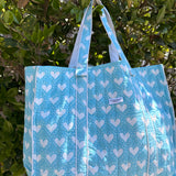 Light Blue Heart Tote Bag