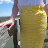 Yellow Seersucker Sarong